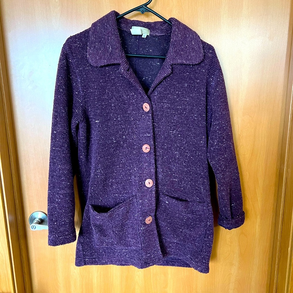 Vintage Territory Ahead Purple Cardigan Sweater